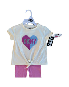 DKNY | Girls  Set. Flip Sequins Short Sleeve T-Shirt and leggings