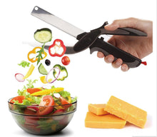 Load image into Gallery viewer, 2 in 1 Stainless Steel Kitchen Knife Shears Vegetable Slicer
