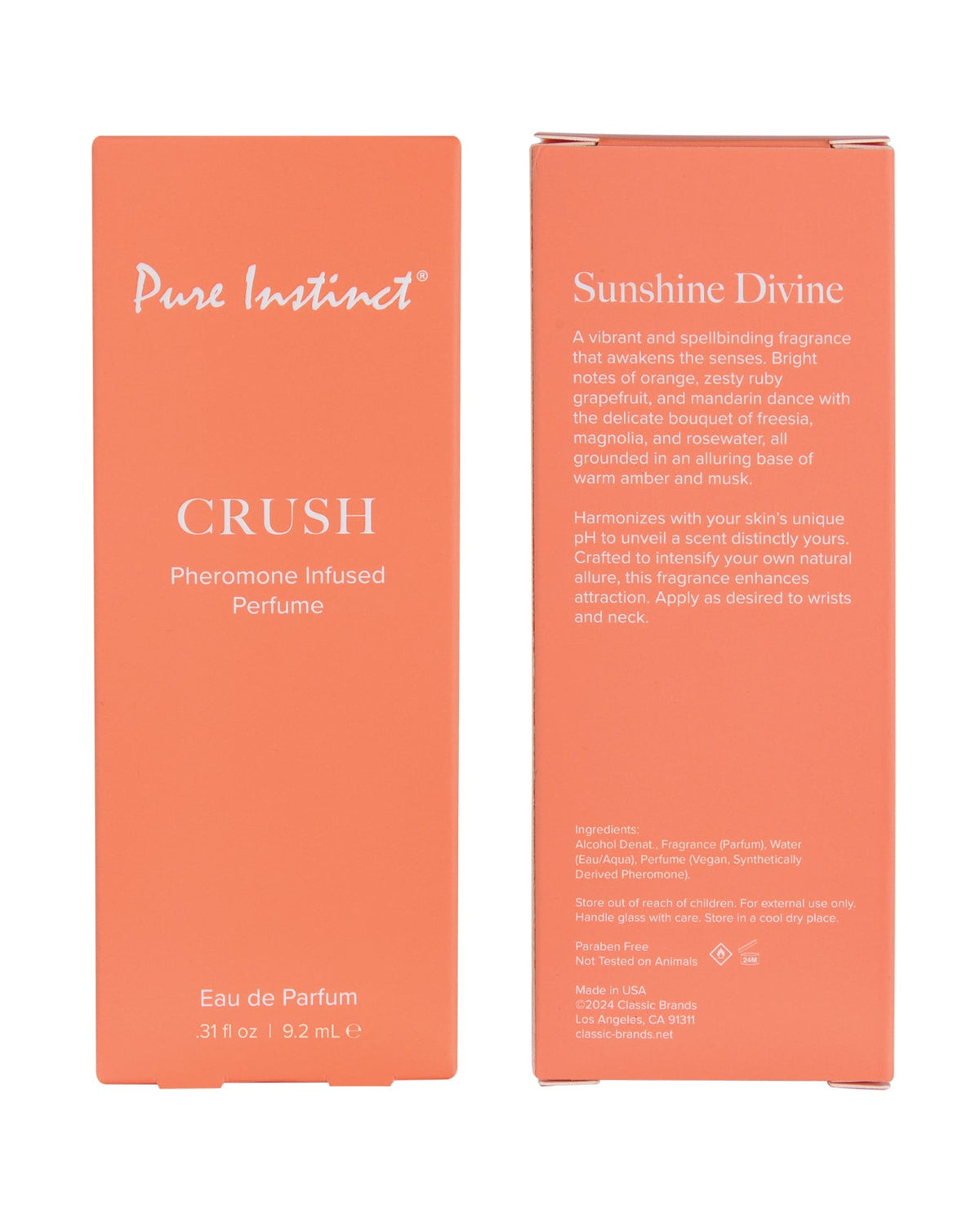 Pure Instinct Pheromone Perfume Crush 9.2 ml Spray Fragrance