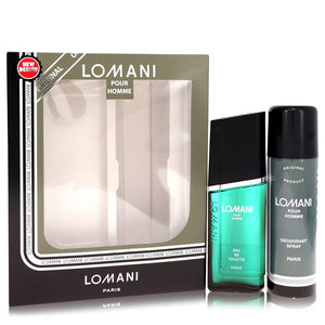 Lomani by Lomani Gift Set -- 3.4 oz Eau De Toilette Spray + 6.7 oz Deodorant Spray for Men