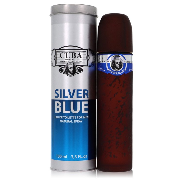 Cuba Silver Blue de Fragluxe Eau De Toilette Spray 3.3 oz para hombres