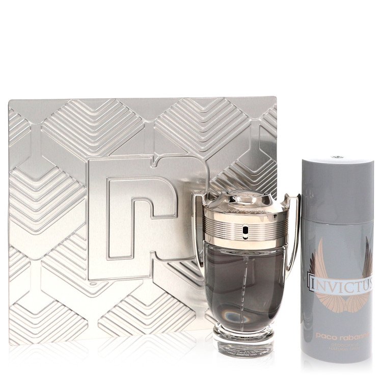 Invictus von Paco Rabanne Geschenkset -- 3,4 oz Eau De Toilette Spray + 5,1 oz Deodorant Spray für Herren
