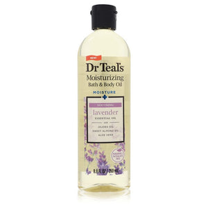 Dr Teal's Bath Oil Calma y duerme con lavanda de Dr Teal's Pure Epsom Salt Body Oil Calma y duerme con lavanda 8.8 oz para mujeres