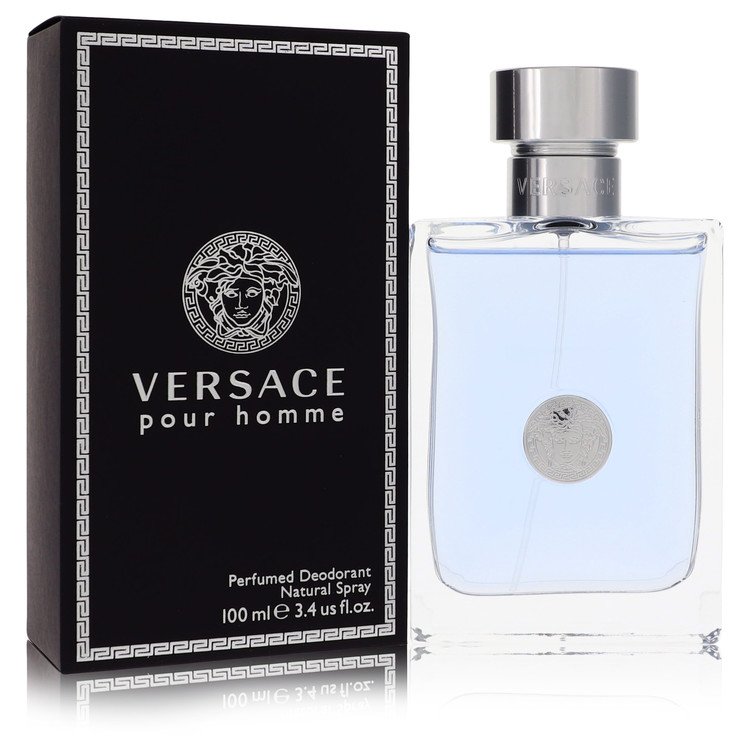 Versace Pour Homme Vaporisateur Déodorant pour Hommes 3,4 oz Parfum Classique