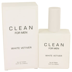 Clean White Vetiver da Clean Eau De Toilette Spray 3,4 onças para homens