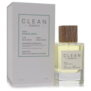 Clean Smoked Vetiver da Clean Eau De Parfum Spray 3,4 onças para mulheres