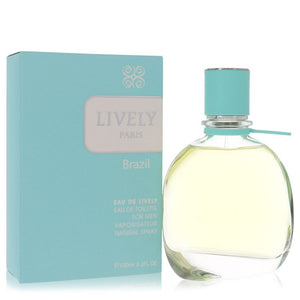 Eau De Lively Brazil da Parfums Lively Eau De Toilette Spray 3,3 onças para homens