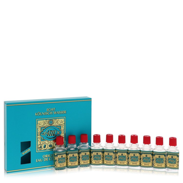 Coffret cadeau 4711 par 4711 -- Comprend dix (10) flacons de voyage Eau de Cologne 0,10 oz dans une boîte cadeau pour hommes