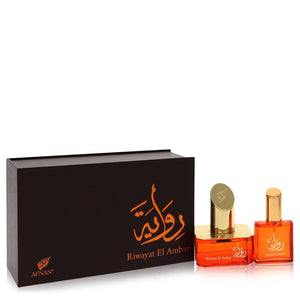 Riwayat El Ambar by Afnan Eau De Parfum Spray + Spray EDP de călătorie gratuit .67 oz 1,7 oz pentru femei