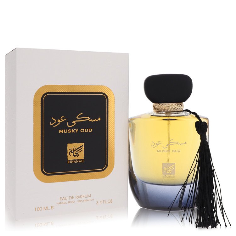 Musky Oud de Rihanah Eau De Parfum Spray (Unisex) 3.4 oz para hombres