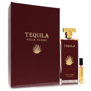 Tequila Pour Femme Red von Tequila Perfumes Eau de Parfum Spray + Gratis 0,17 oz Mini EDP Spray 3,3 oz für Frauen