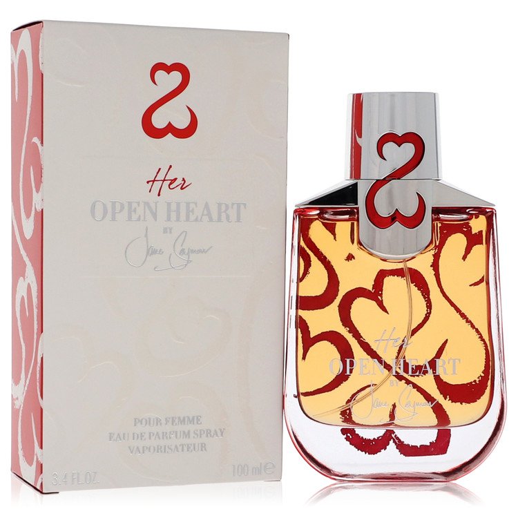 Her Open Heart de Jane Seymour Eau De Parfum Spray con rollo de joyería gratis 3.4 oz para mujer