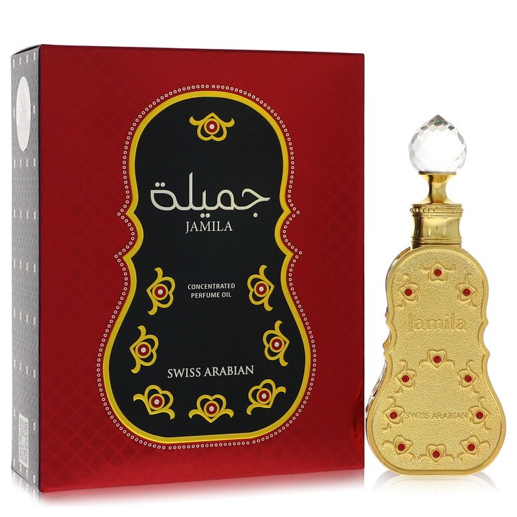 Swiss Arabian Jamila da Swiss Arabian Óleo de perfume concentrado 0,5 onças para mulheres