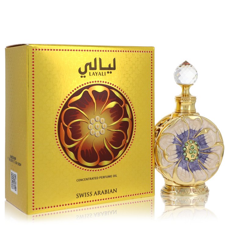 Swiss Arabian Layali de Swiss Arabian Aceite de perfume concentrado 0.5 oz para mujeres