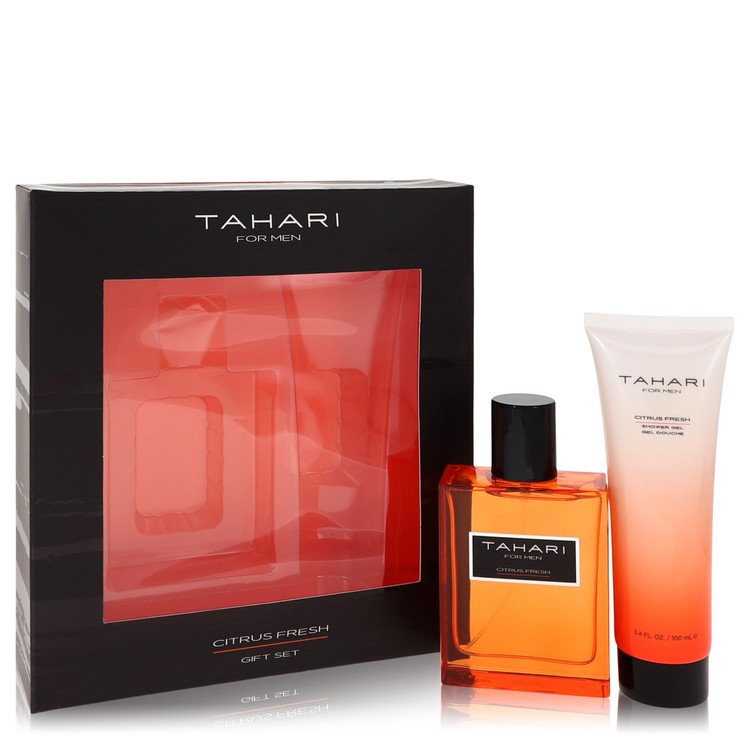 Set de regalo Tahari Citrus Fresh de Tahari: eau de toilette en spray de 3.4 oz + gel de ducha de 3.4 oz para hombres