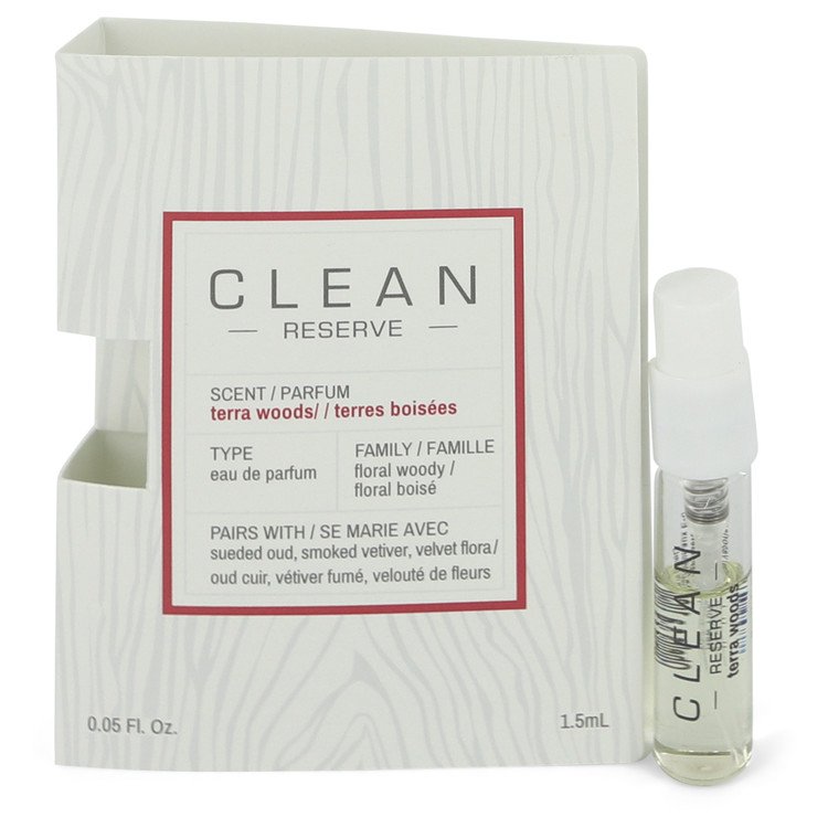 Clean Terra Woods Reserve Blend de Clean Vial (muestra) 0.05 oz para mujeres
