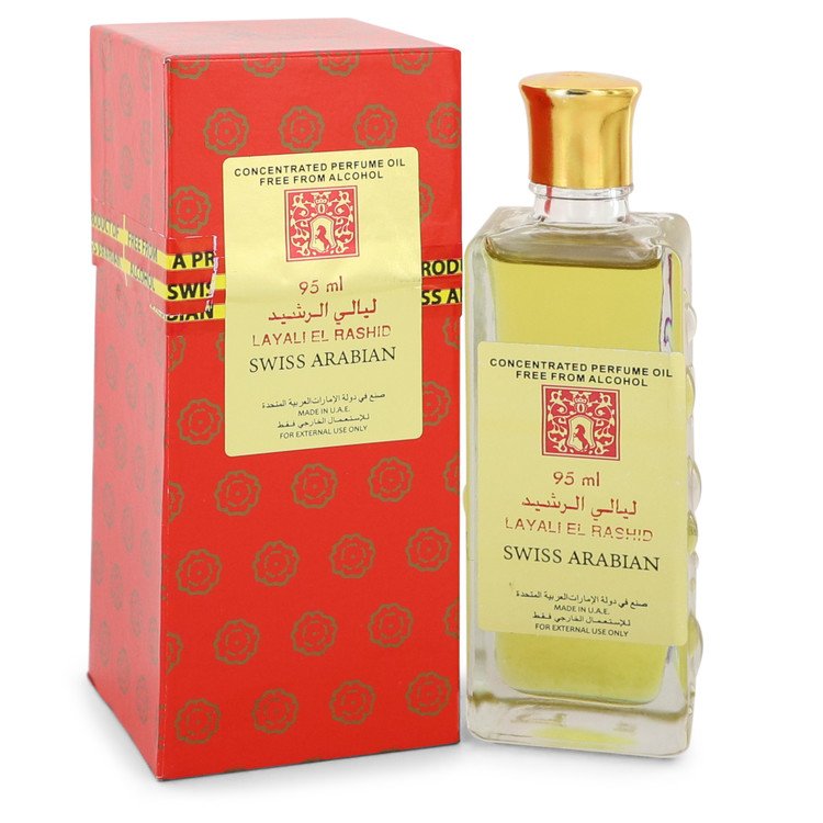 Layali El Rashid door Zwitserse Arabische geconcentreerde parfumolie vrij van alcohol (unisex) 3,2 oz voor dames