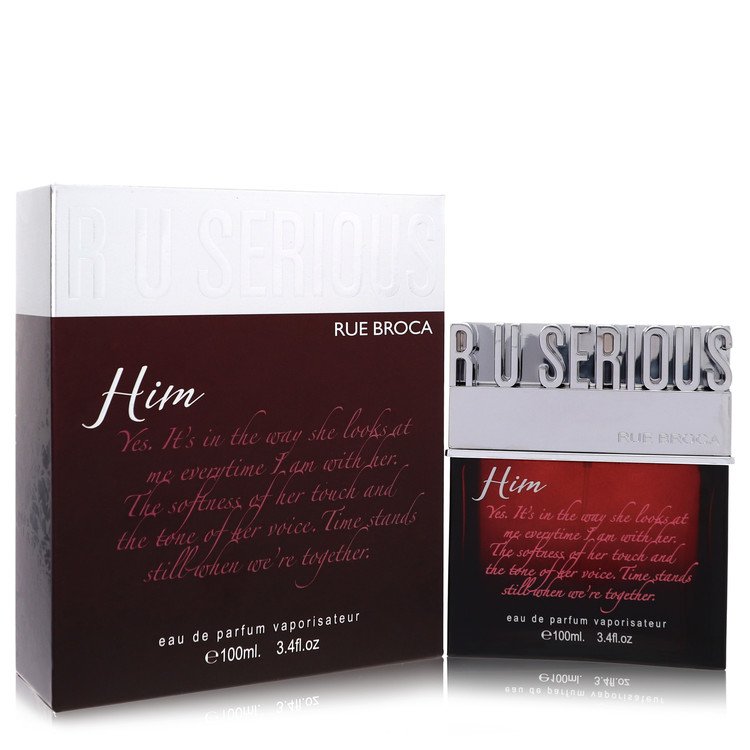 R U Serious Him de Rue Broca Eau De Parfum Spray 3.4 oz para hombres