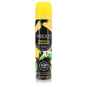 Yardley Freesia & Bergamot by Yardley London spray de fragrância corporal 2,6 onças para mulheres