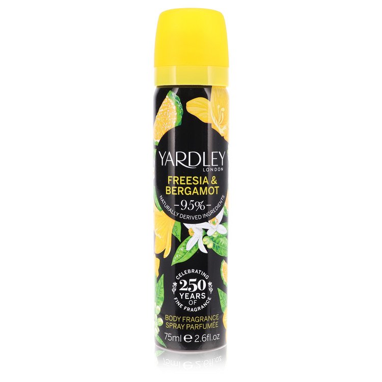 Yardley Freesia & Bergamot by Yardley London spray de fragrância corporal 2,6 onças para mulheres