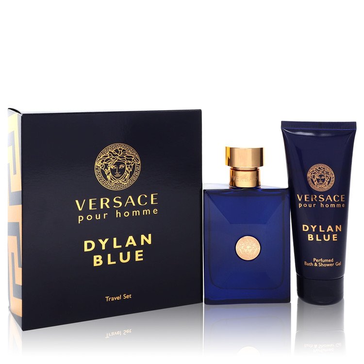 Versace Pour Homme Dylan Blue von Versace Geschenkset – 3,4 oz Eau de Toilette Spray + 3,4 oz Duschgel für Männer