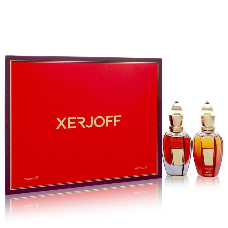 Juego de regalo Shooting Stars Amber Gold & Rose Gold de Xerjoff: EDP de 1,7 oz en oro ámbar + EDP de 1,7 oz en oro rosa para mujer