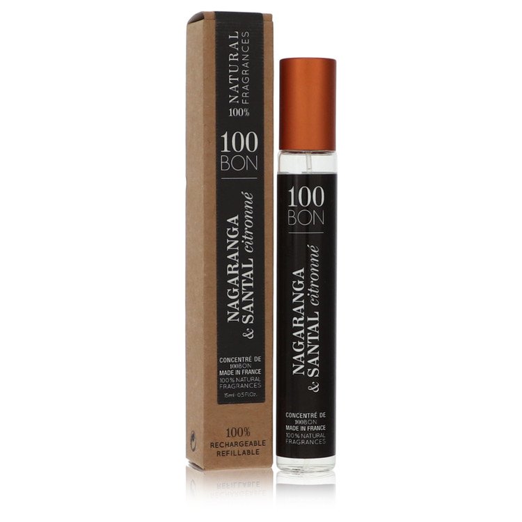 100 Bon Nagaranga y sándalo de limón de 100 Bon Mini Concentrate De Parfum (recargable unisex) .5 oz para hombres