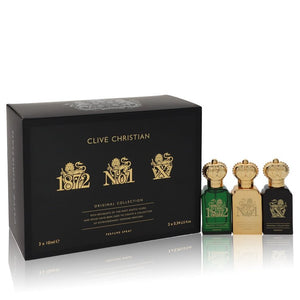 Set cadou Clive Christian X de la Clive Christian -- Setul de călătorie include Clive Christian 1872 feminin, Clive Christian nr. 1 feminin, Clive Christian X feminin all in .34 oz spray-uri de parfum pur pentru femei