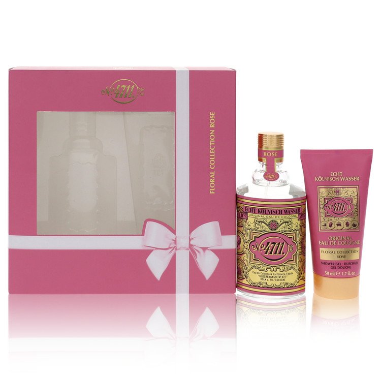 4711 Colección Floral Rosa por 4711 Set de Regalo -- Spray de Agua de Colonia de 3.4 oz + Gel de Ducha de 1.7 oz para Hombres