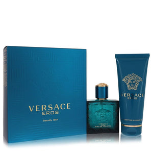 Подарочный набор Versace Eros by Versace — туалетная вода-спрей на 1,7 унции + гель для душа на 3,4 унции для мужчин