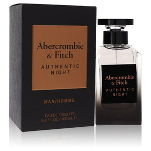 Abercrombie & Fitch Authentic Night by Abercrombie & Fitch Eau de Toilette Spray 3,4 oz voor Heren