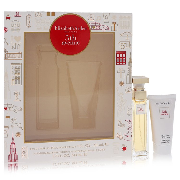 Coffret cadeau 5Th Avenue par Elizabeth Arden -- Vaporisateur Eau de Parfum 1 oz + Lotion pour le corps 1,7 oz pour femmes