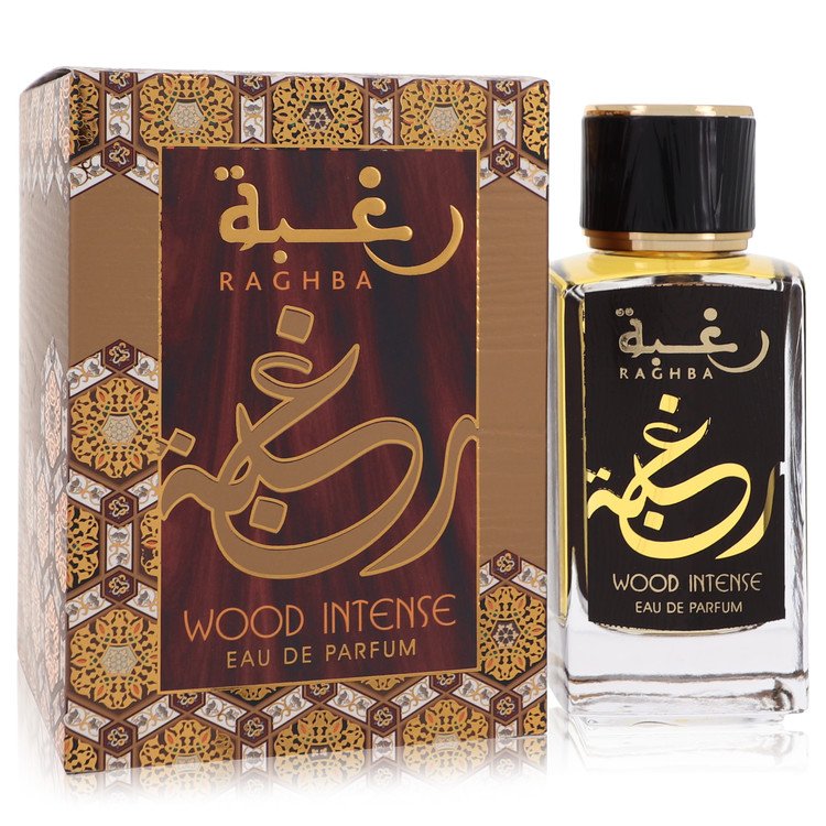 Raghba Wood Intense de Lattafa Eau De Parfum Spray 3.4 oz para mujeres