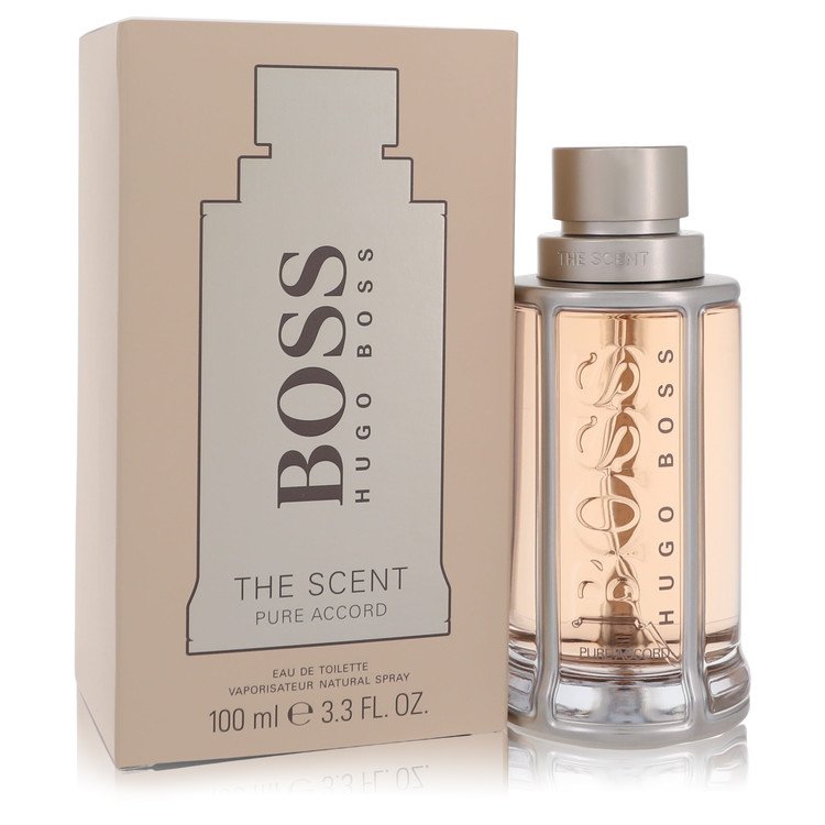 Boss The Scent Pure Accord da Hugo Boss Eau De Toilette Spray 3,3 onças para homens