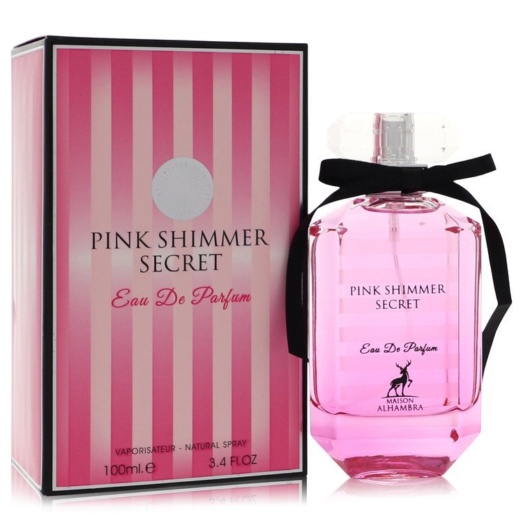 Pink Shimmer Secret by Maison Alhambra Eau De Parfum Spray 3.4 oz para Mulheres