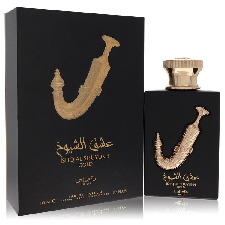 Lattafa Pride Ishq Al Shuyukh Gold de Lattafa Eau De Parfum Spray (Unisex) 3.4 oz para hombres