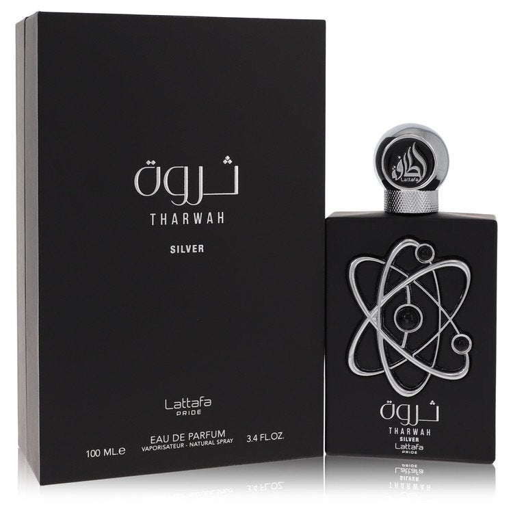 Lattafa Pride Tharwah Silver by Lattafa Eau De Parfum Spray 3.4 oz para Homem - Article product