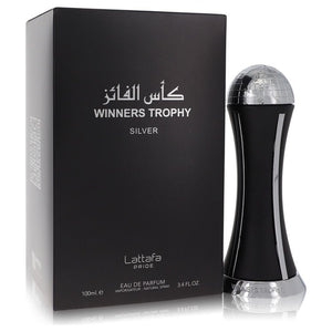 Lattafa Pride Winners Trophy Silver da Lattafa Eau De Parfum Spray 3,4 onças para homens