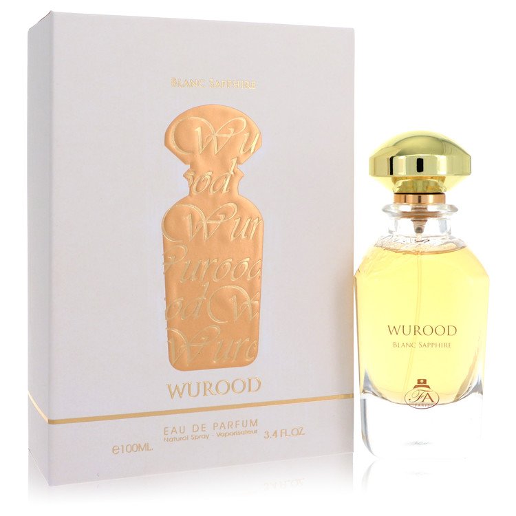 Wurood Blanc Sapphire da Fragrance World Eau De Parfum Spray 3.4 oz para Mulher