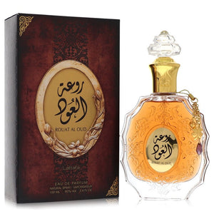 Lattafa Rouat Al Oud por Lattafa Eau De Parfum Spray 3.4 oz para hombres