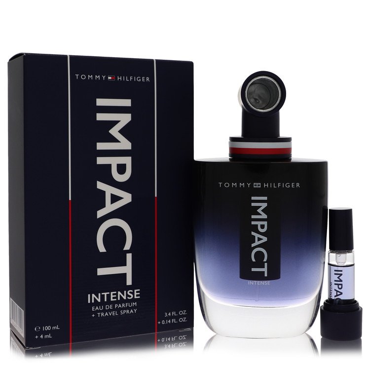 Tommy Hilfiger Impact Intense de Tommy Hilfiger Eau De Parfum Spray + 0.14 Spray de viaje 3.4 oz para hombres