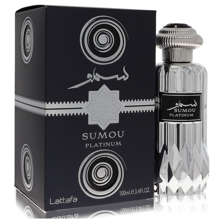 Lattafa Sumou Platinum by Lattafa Eau De Parfum Spray (Unisex) 3.4 oz for Men