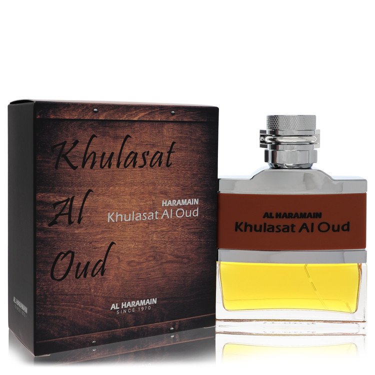Al Haramain Khulasat Al Oud de Al Haramain Eau De Parfum Spray (Unisex) 3.4 oz para hombres