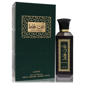 Lattafa Ente Faqat by Lattafa Eau De Parfum Spray (унисекс) 3,4 унции для мужчин