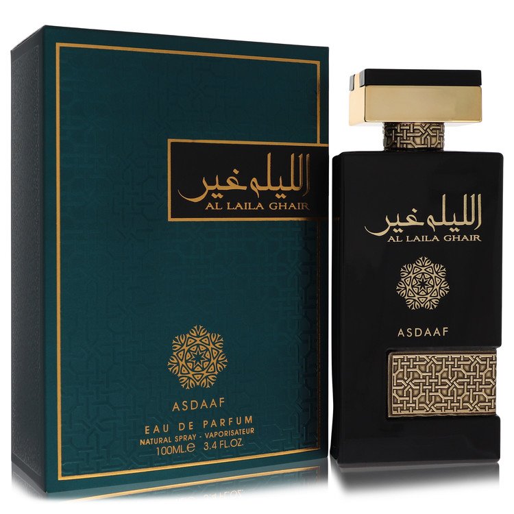 Lattafa Asdaaf Al Laila Ghair de Lattafa Eau De Parfum Spray (Unisex) 3.4 oz pentru Bărbați