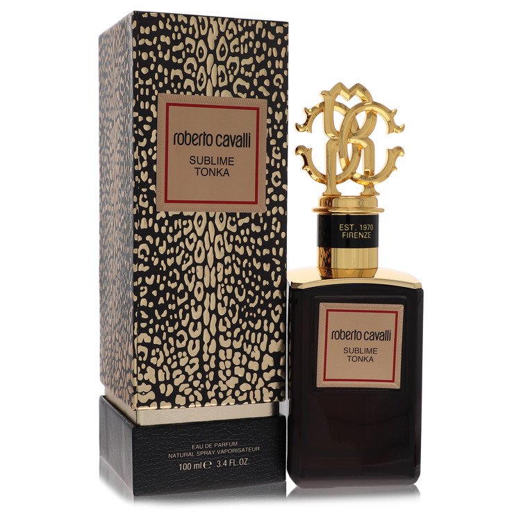 Roberto Cavalli Gold Sublime Tonka by Roberto Cavalli Eau De Parfum Spray (Unisex) 3.4 oz for Men