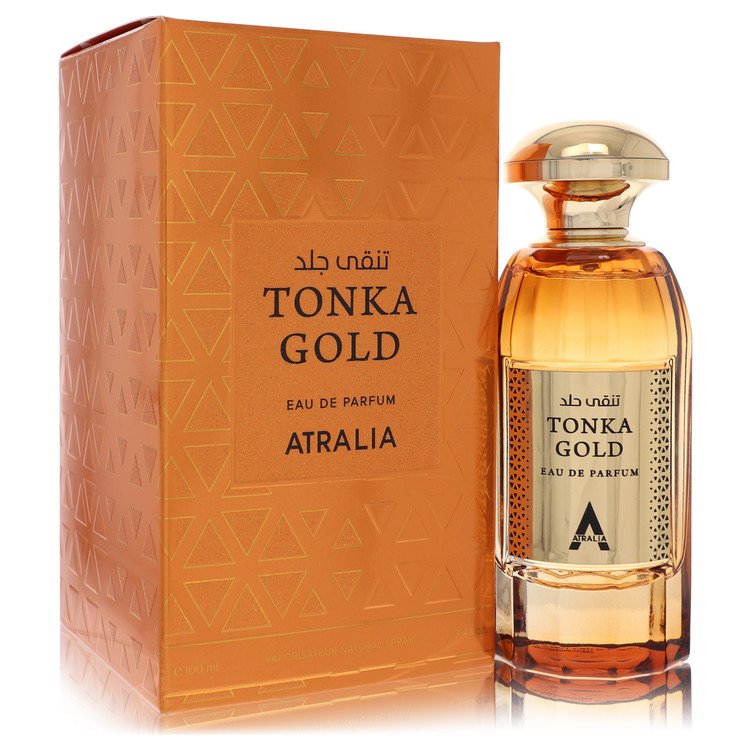 Atralia Tonka Gold de Atralia Eau De Parfum Spray (Unisex) 3.4 oz pentru Bărbați