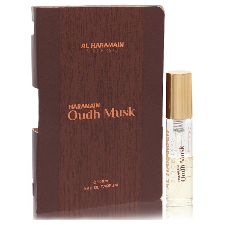 Al Haramain Oudh Musk by Al Haramain Vial (sample) .06 oz for Men