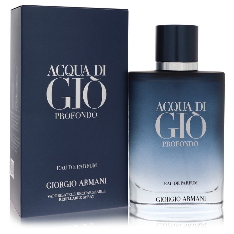 Acqua Di Gio Profondo by Giorgio Armani Eau De Parfum Spray Refillable 3.3 oz for Men