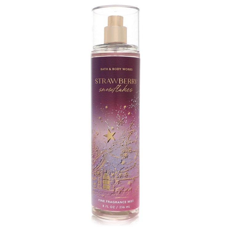 Bath And Body Works Mist de Fragancia Fina Copos de Nieve de Fresa 8 Oz para Mujeres